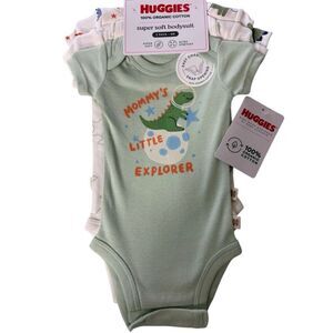 HUGGIES 3 Months 3 piece Boys Bodysuit Set